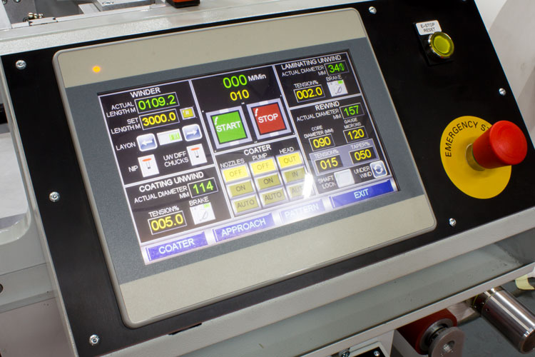 CL350 Hot melt coater controls