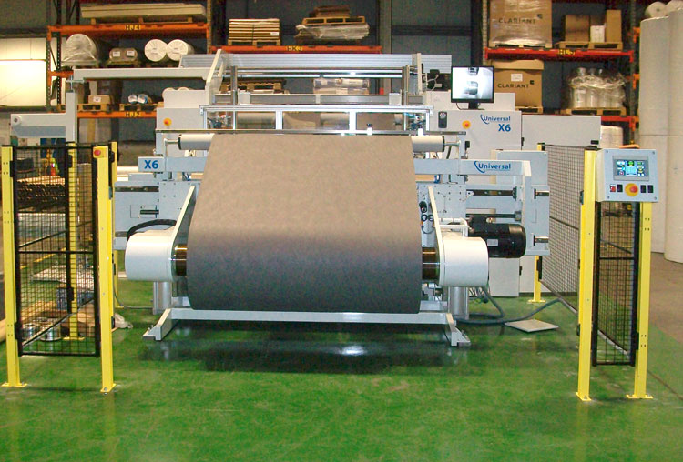 sección de la máquina universal X6 descansar desenrollado cortadora